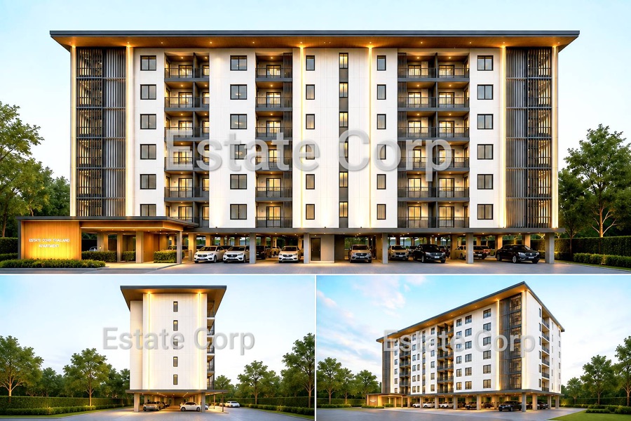 อพาร์ทเม้นท์ 7 ชั้น พร้อมที่จอดรถใต้อาคาร